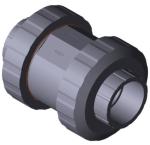 GF 360 Series PVC-U/EPDM JISd63 DN50 Double Union Ball Check Valve – Corrosion