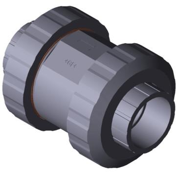 GF 360 Series PVC-U/EPDM JISd63 DN50 Double Union Ball Check Valve – Corrosion