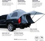 72''Inch Grey Pickup Camping Tent 4-Season 2-Person Fiberglass Pole Waterproof