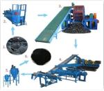 415V 50HZ Rubber Tire Shredder LP800 Waste Tire Recycling Line