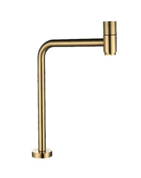 Cold Water Basin Tap Mixer SUS304 Bibcock High Long Spout Single Deck Mounted