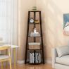 Buy cheap contermperary 5 Shelf Solid Wood Ladder Bookshelf Wooden Corner Rack from wholesalers