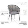 Buy cheap 50lbs Table Weight AJUNION Luxury Restaurant Garden Furniture Mixed Wicker Chair Set from wholesalers