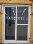 Modern White PVC Sliding Door Waterproof Horizontal Tempered Glass Sliding Door