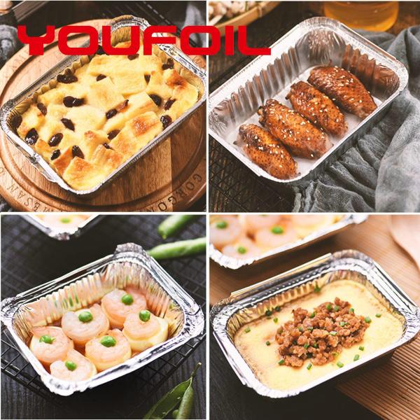 High Strength Disposable Aluminum Foil Container 450ml Low Temperature