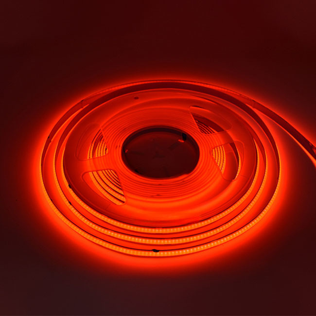 800lm/m Luminous Flux Cob Light Strip Dimmable 24v Single Color 8mm Warranty 3 Years