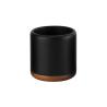Buy cheap Round Shape Black Polyresin Bathroom Accessories Polyresin Soap Dispenser With Acacia Wood Top from wholesalers