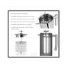 Buy cheap Stainless Steel French Press Pot Laser Logo SS304 800ml / 1000ml from wholesalers
