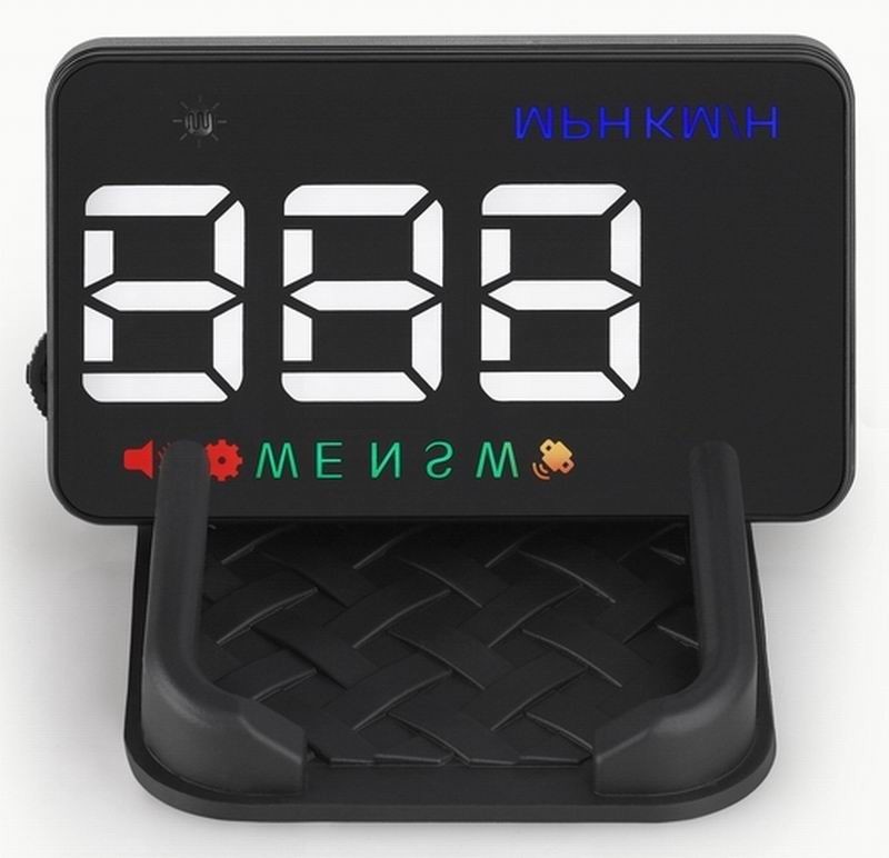 Ouchuangbo HUD 3.5 inch Car Head Up Display Windshield Projector Speedometer Overspeed - GPS Satellite 2 Dispaly Mode