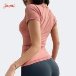 Seamless Workout Shirts Manufacturer Women Short Sleeve Fitness Wear Lightweight