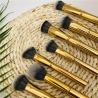 Buy cheap Soft Bristles Synthetic Fiber Makeup Brushes Set Gold Metal Handle Ferrule from wholesalers