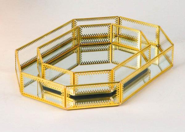 Custom logo dresser ornaments storage tray Nordic ins glass artifact cosmetics