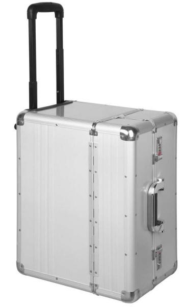 Aluminum Hairdresser Tool Box , Barber Tool Box On Wheel With Sturdy Metal