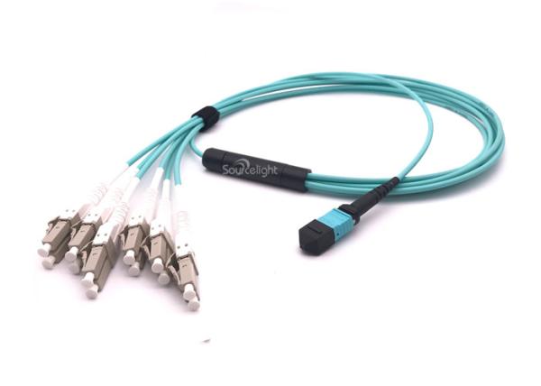 Buy cheap Female / Male Mpo Mtp Patch Cord Breakout Mpo-Lc 2.0mm Fanout Trunk Cable 8 Cores Om3 from wholesalers