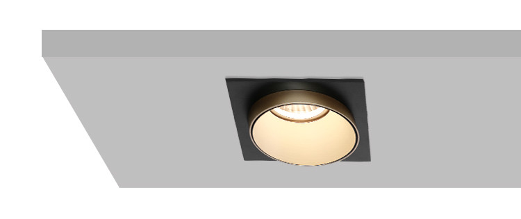 DIY Black Gold Recessed Spotlight For Commercial Lighting | Anti-Glare Design