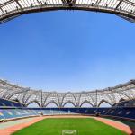 Q235 Curved Steel Roof Truss Corrugated Metal Roof Trusses Stable Green
