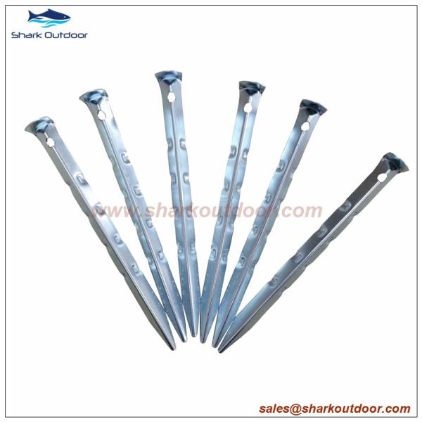Buy cheap Ripple steel tent pegs tent stake 18cm from wholesalers
