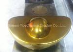 Golden Color Painting Fiberglass Resin Statues Ancient Gold Ingot Statue