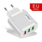 Fire proof Cell Phone Charger Adapter 3 USB Ports Fast Charging Phone Charger
