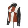Buy cheap High Fashion Breathable Stitching Color Long Sleeve Button Cropped PU Baseball Leather Jackets from wholesalers