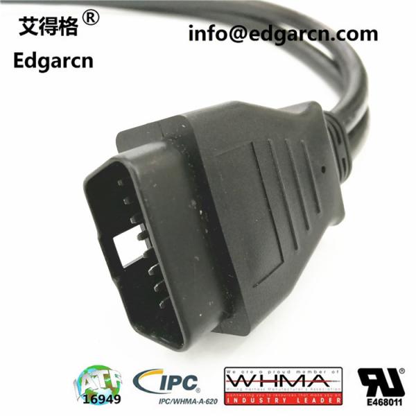 Buy cheap Iatf16949 J1962 Obd2 Connector Cable 16pin Injection Plug For Velhcle Diagnostic from wholesalers