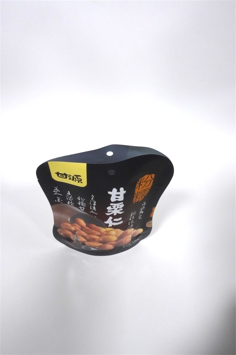 Printing Aluminum Foil Barrier Shape Plastic Laminated Special POS Bag For Nuts