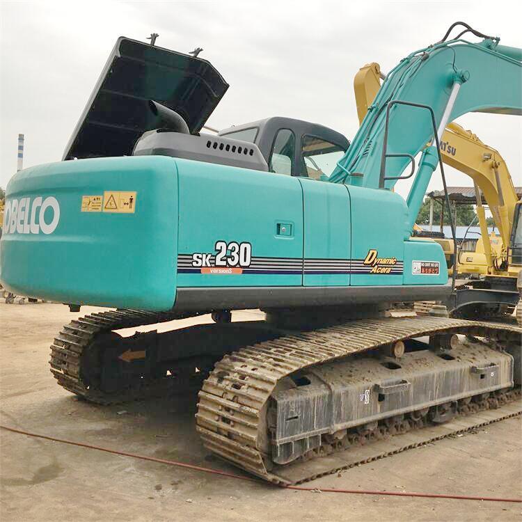 Used Kobelco Sk230-6E Excavator with Original Hydraulic Pump 23000 KG Machine Weight