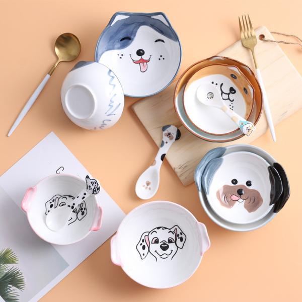 Buy cheap Cute Dog Design Ceramic Oven Bowl With 9 Inch 10 Inch 12 Inch Size from wholesalers