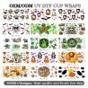 Buy cheap UVDTF Cup Wraps Transfers Wholesale Transfer Printing Crystal Sticker Custom Halloween Decorations Dtf Uv Cup Wrap 16oz from wholesalers