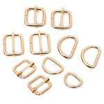 Square Antioxidant Metal D Rings Gold Tearproof Rustproof For Luggage Belts