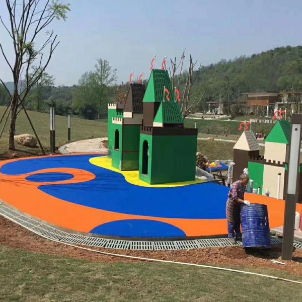Buy cheap Creative EPDM Rubber Gym Flooring With Red Blue Yellow Rainbow Color from wholesalers