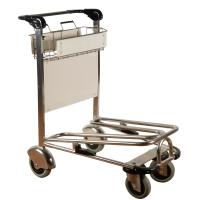 Buy cheap CE Stainless Steel Airport Luggage Trolley With Handbreak Airport Passenger product