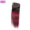 Buy cheap Virgin Natural Burgundy Hair 3 Bundles With 4*4 Lace Closure , Straight Hair Bundles With Closure from wholesalers