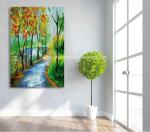 Bright Landscape Abstract Modern Art Oil Painting For Neo - Classic Style Spaces
