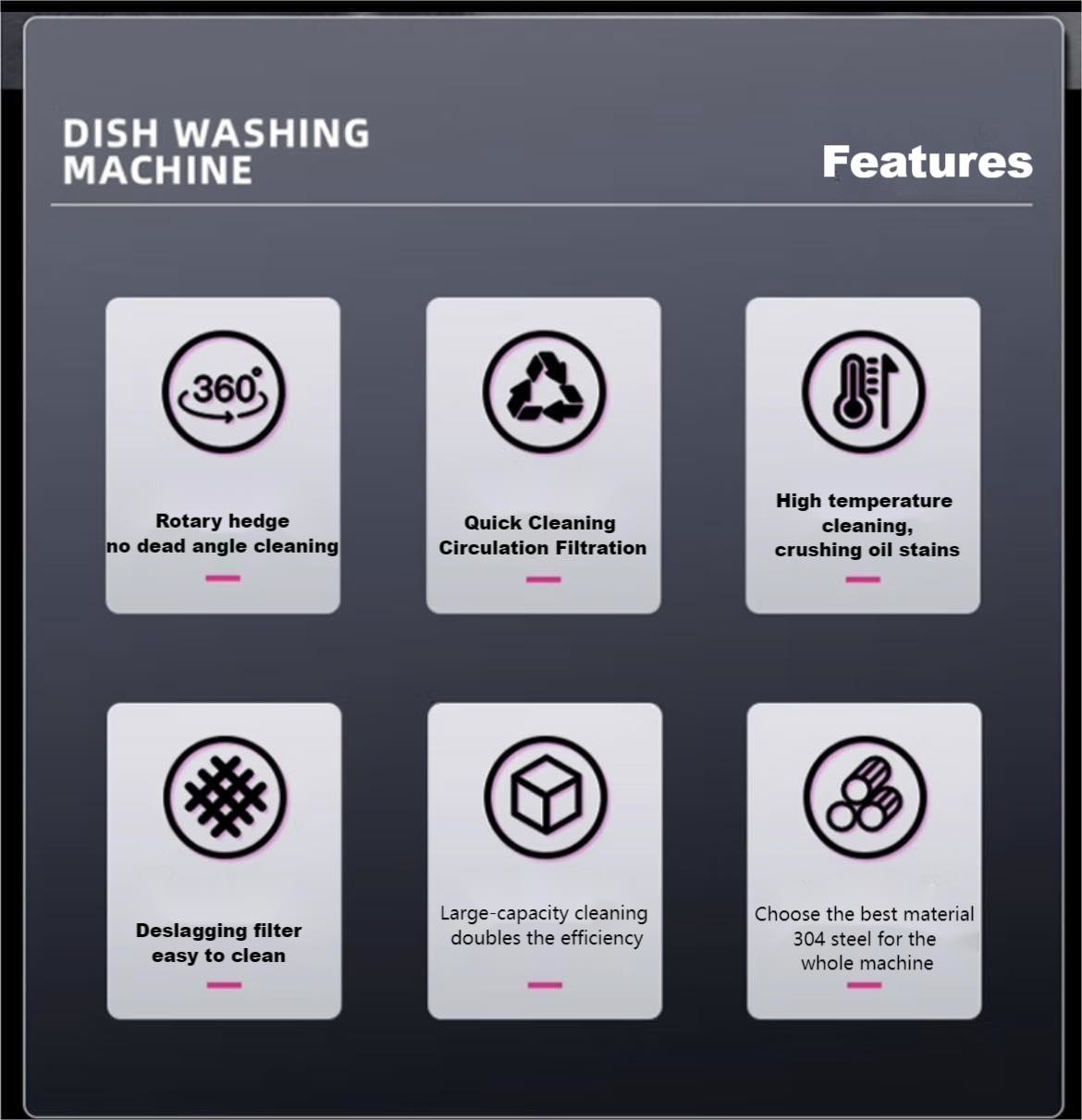 Customized Drawer Dishwasher Machine Automatic Uncovery Dish Washing