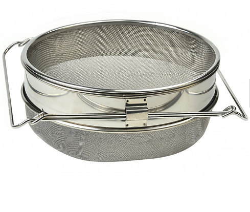 Double SS Strainer The Top Strainer Bottom is flat Common Quality Honey Strainer Filter
