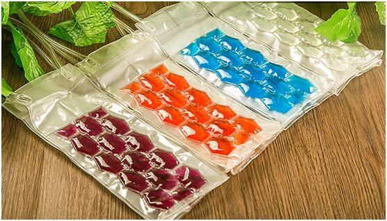 Buy cheap Customized Plastic Ice Pack Bag , PVC Refillable Wine Bottle Ice Bags from wholesalers