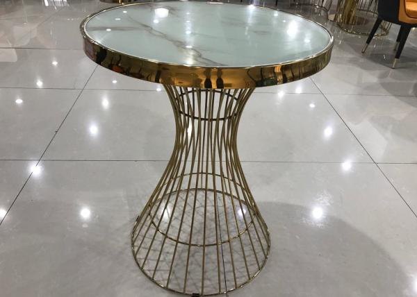 Buy cheap Total Height 75cm Modern Wrought Iron Glass Coffee Table from wholesalers
