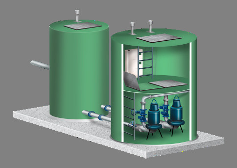 Durable Lift Station Pump Wastewater Pump Station Long Service Life