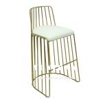 Antique Vintage Stool Bar Pub Table Chair Set Stainless Steel Plywood Sponage