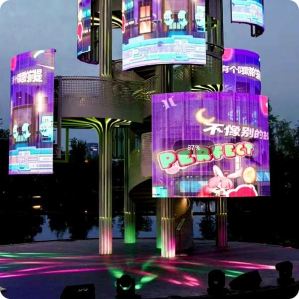 Buy cheap See Through Outdoor LED Grille Screen Full Color High Bright 6500cd/sqm from wholesalers