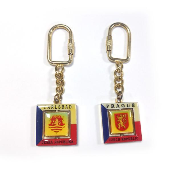 Buy cheap Rotating Doming Decal Metal 3d Zinc Alloy Keychain Customized Prague Souvenir from wholesalers