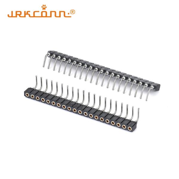 Buy cheap Right Angle Black Housing 2.54mm Pitch Female Header Connector Female Header Socket from wholesalers