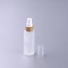 Buy cheap 50ml Frosted Glass Bottle with Bamboo Cap Cosmetic Container Dia 37mm* H95mmn from wholesalers