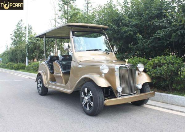 Buy cheap 4 Seater Battery Powered Classic Car Golf Carts Champagne Color , 80-100 Km Driving Mileage from wholesalers