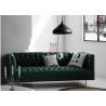 Buy cheap 3 Seats Sofa Velvet Upholstered Restaurant Booth Button Decoration For Hotel Lobby from wholesalers