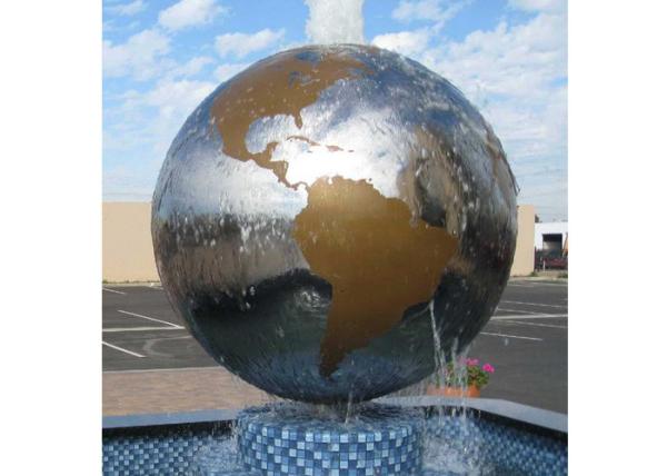 Buy cheap Globe Water Fountain Stainless Steel Outdoor Sculpture Modern Art Design from wholesalers