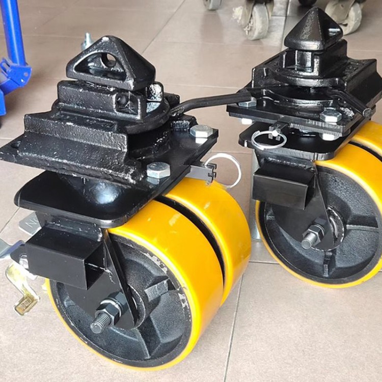 Swivel Rigid Style Heavy Duty Double Wheels Caster with Twist Lock Ensures Smooth Movement of ISO Shipping Containers