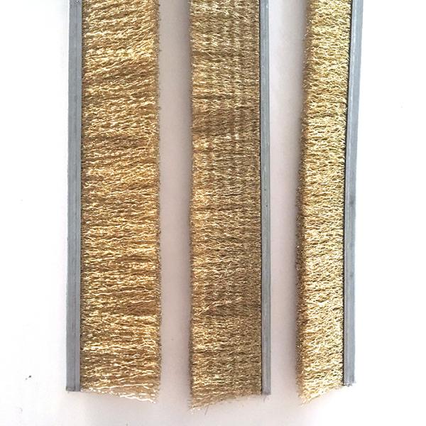 Buy cheap Crimped 19.5mm Base Width Derusting Copper Wire Strip Brush from wholesalers
