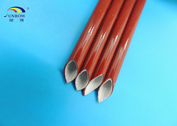 Flame Retardant Red Silicone Fiberglass Sleeve For Insulating Protection